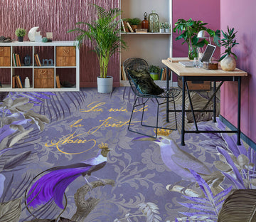 3D Purple Bird 104165 Andrea Haase Floor Mural