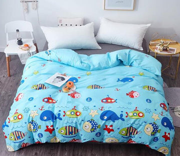 3D Cartoon Fish 3149 Bed Pillowcases Quilt