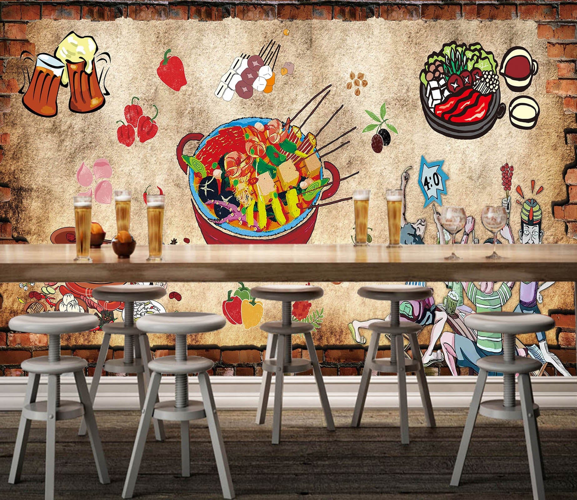 3D National Hotpot 3027 Wall Murals Wallpaper AJ Wallpaper 2 