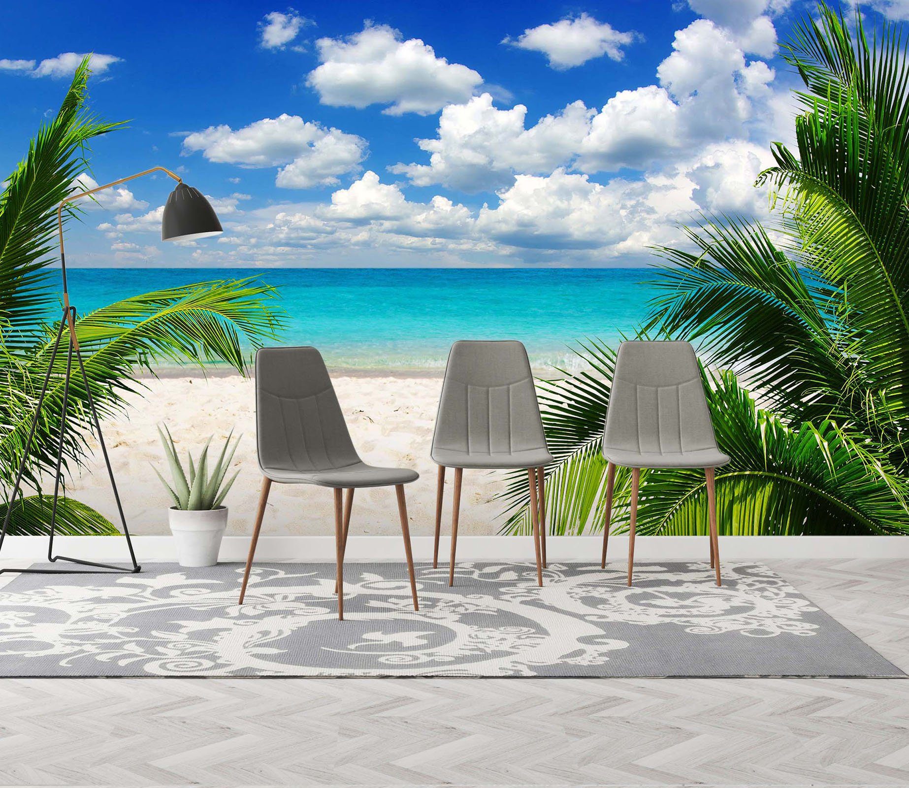 3D Beach Coconut Palm 16 Wall Murals Wallpaper AJ Wallpaper 2 