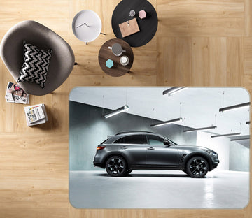 3D Black Car 76300 Non Slip Rug Mat