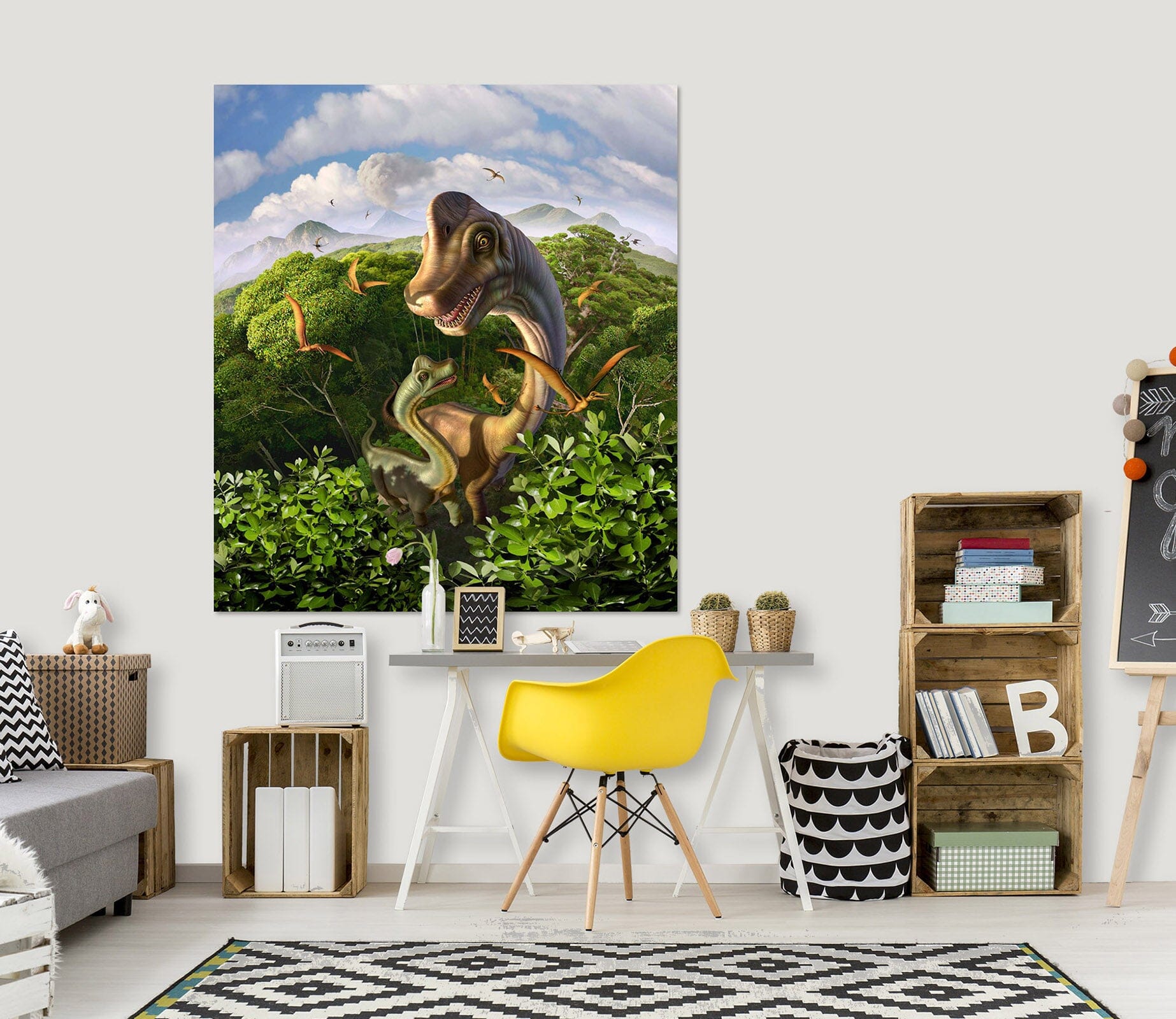 3D Long Necked Dragon 029 Jerry LoFaro Wall Sticker Wallpaper AJ Wallpaper 2 