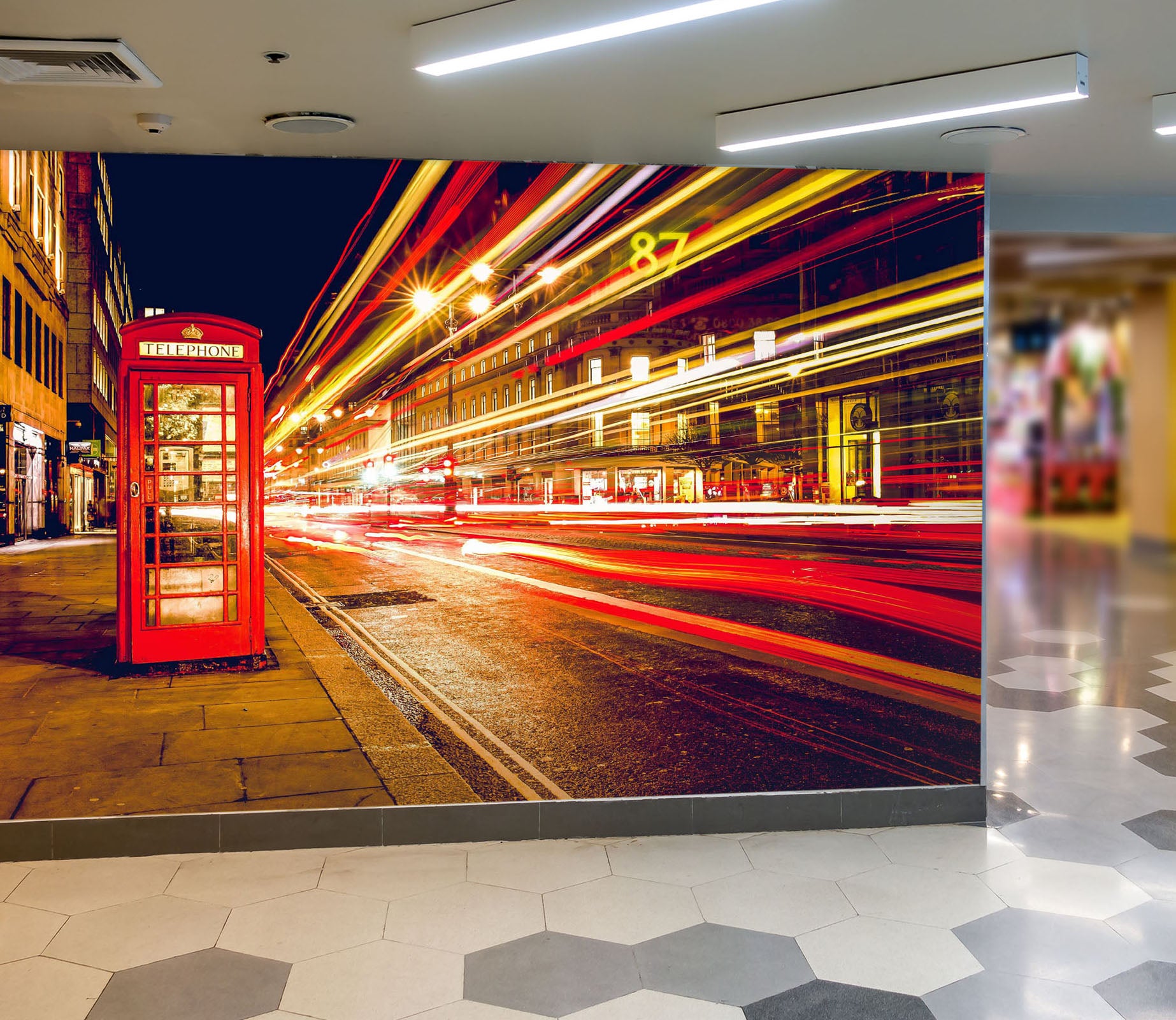 3D Car Phone Booth 105 Wall Murals