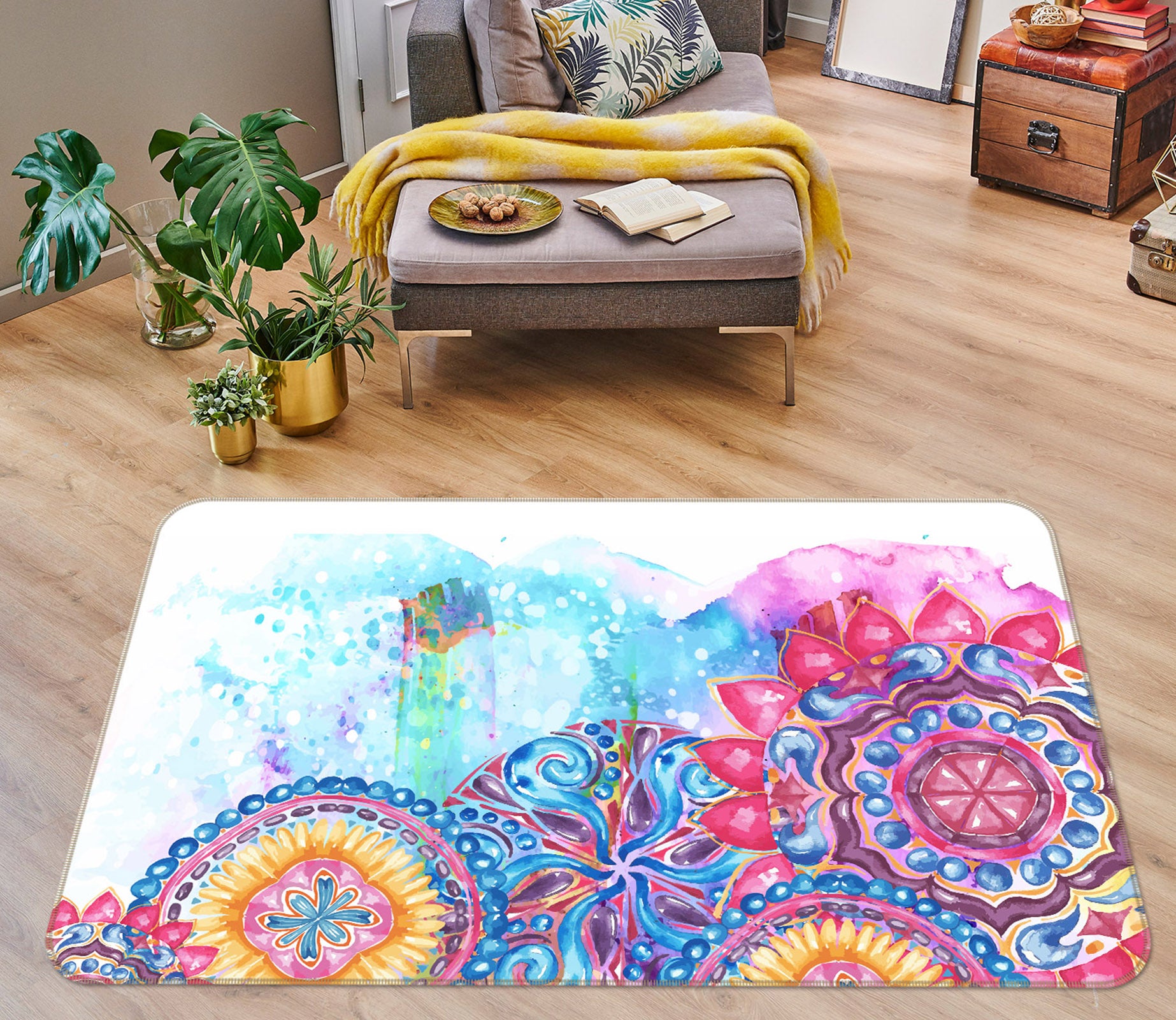 3D Grain Pattern 30199 Non Slip Rug Mat
