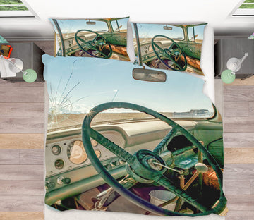3D Green Steering Wheel 8512 Beth Sheridan Bedding Bed Pillowcases Quilt