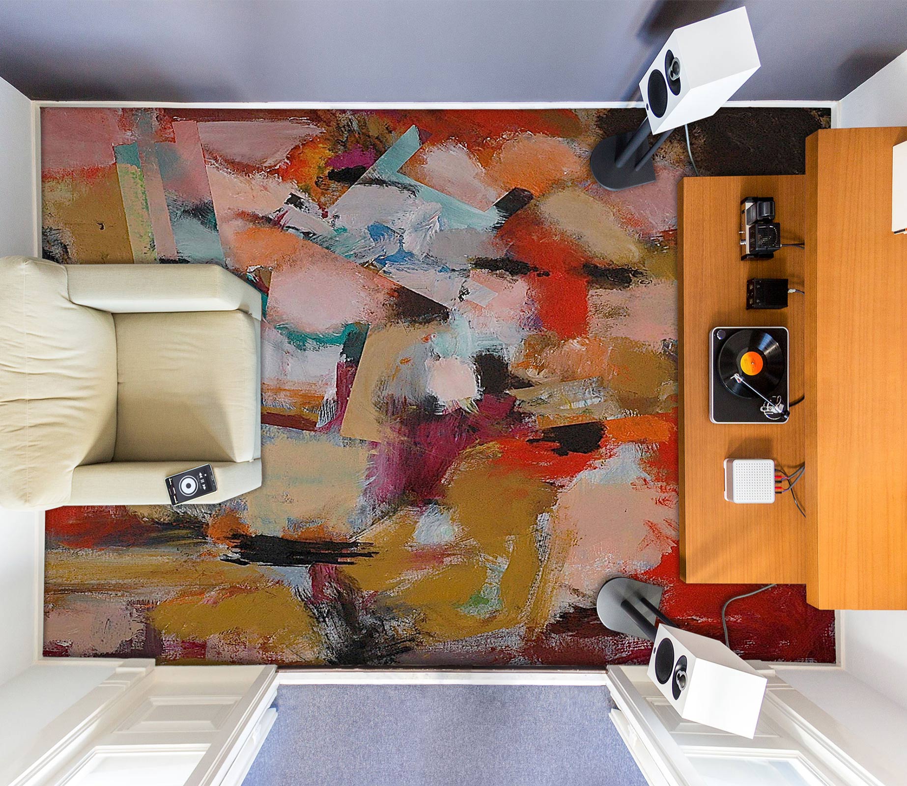 3D Paint Brush Pattern 9547 Allan P. Friedlander Floor Mural