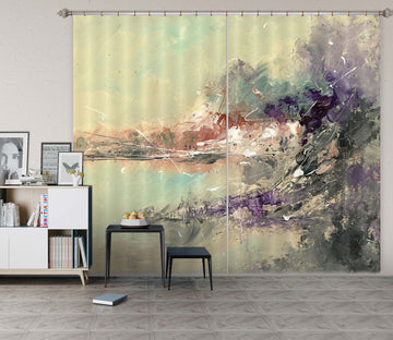 3D Seaside City 011 Anne Farrall Doyle Curtain Curtains Drapes Curtains AJ Creativity Home 