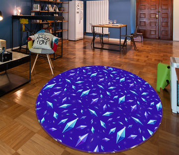 3D Diamond Fragment 83157 Rose Catherine Khan Rug Round Non Slip Rug Mat