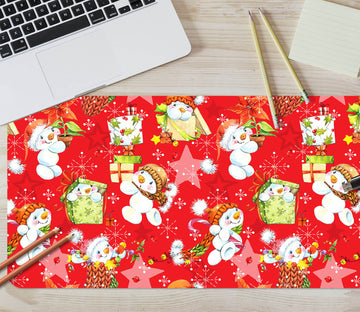 3D Snowman Pattern 51189 Christmas Desk Mat Xmas