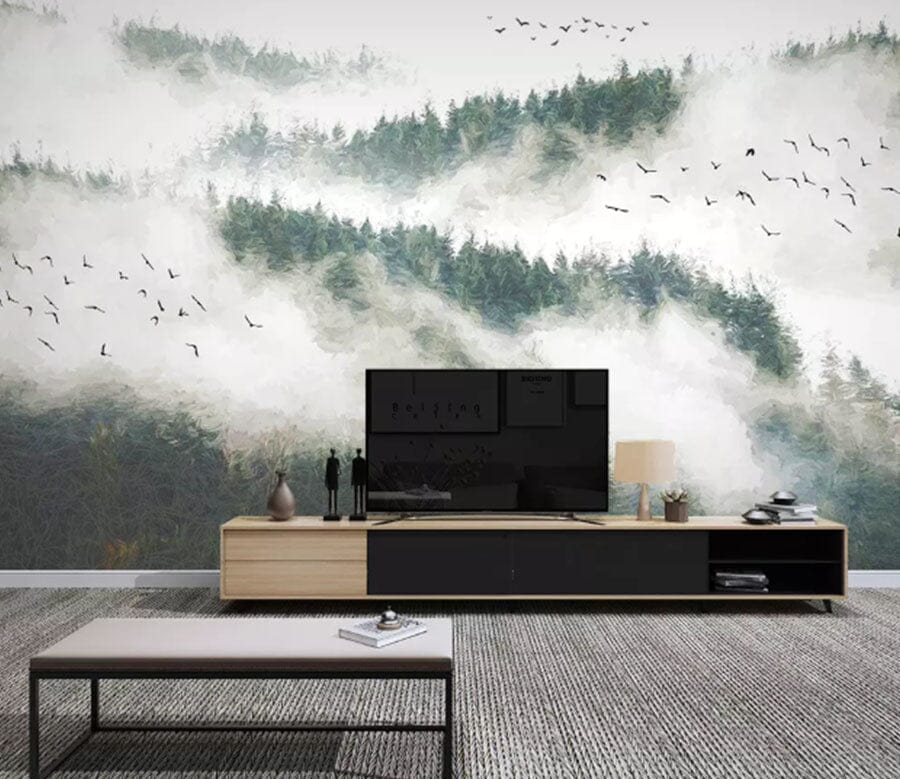3D Misty Valley 2171 Wall Murals Wallpaper AJ Wallpaper 2 