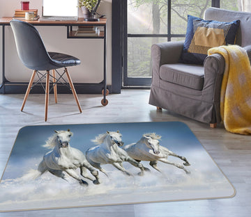 3D Running Horse 062 Animal Non Slip Rug Mat