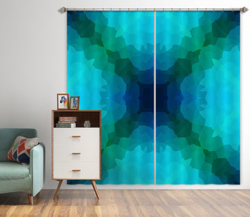 3D Shades Of Blue Green 70084 Shandra Smith Curtain Curtains Drapes
