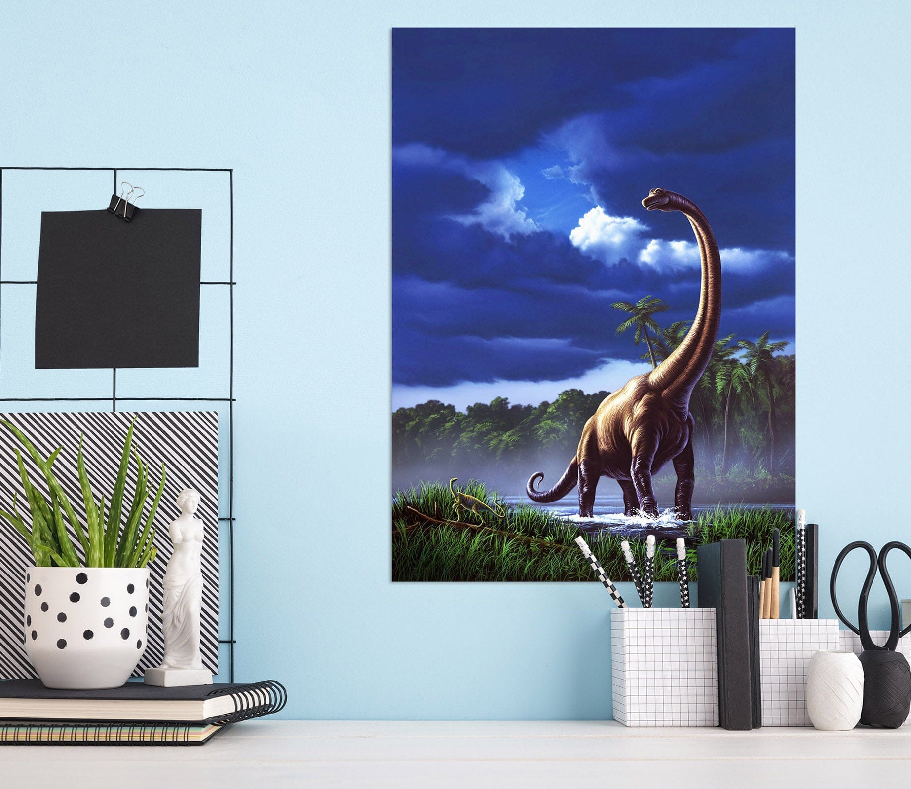 3D Long Necked Dragon 028 Jerry LoFaro Wall Sticker Wallpaper AJ Wallpaper 2 
