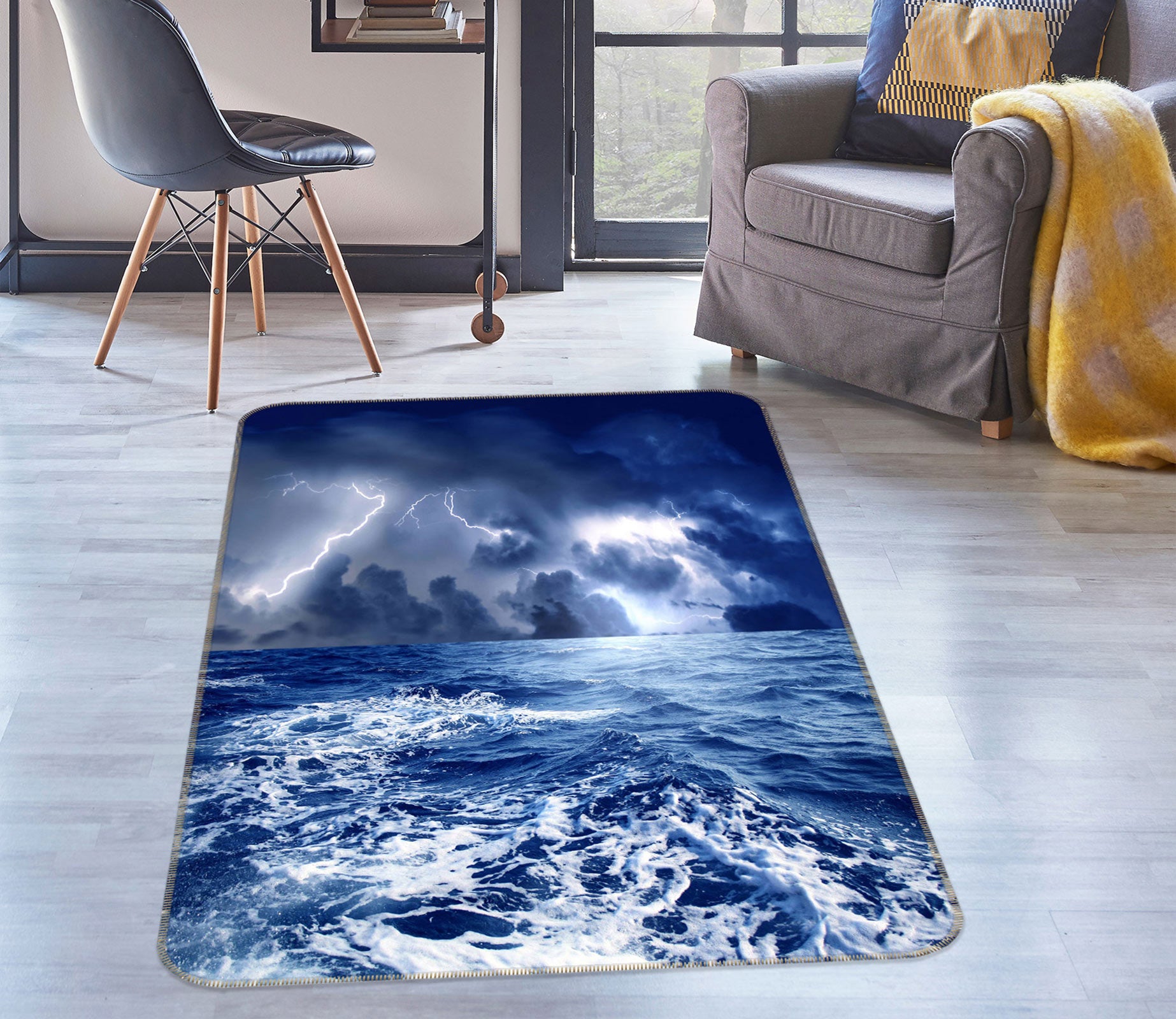 3D Waves 76095 Non Slip Rug Mat