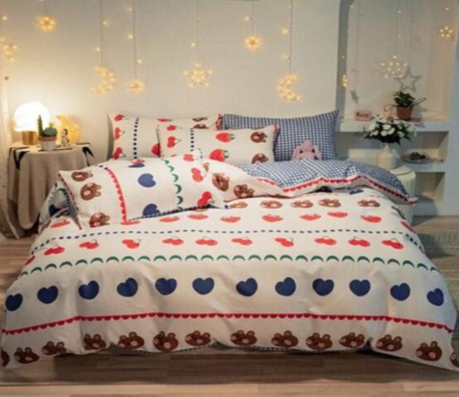 3D Heart Pattern 40307 Bed Pillowcases Quilt