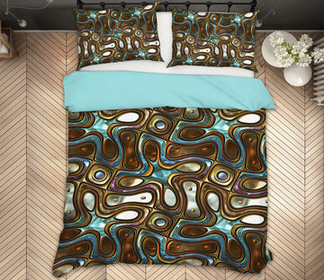 3D Grain Pattern 14087 Bed Pillowcases Quilt