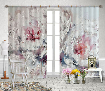 3D White Art Flower 2348 Skromova Marina Curtain Curtains Drapes