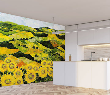 3D Sunflowers 180 Allan P. Friedlander Wall Mural Wall Murals