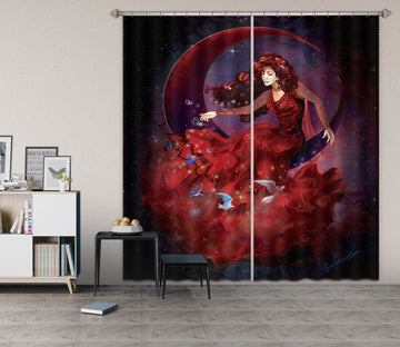3D Beautiful Princess 113 Rose Catherine Khan Curtain Curtains Drapes Curtains AJ Creativity Home 