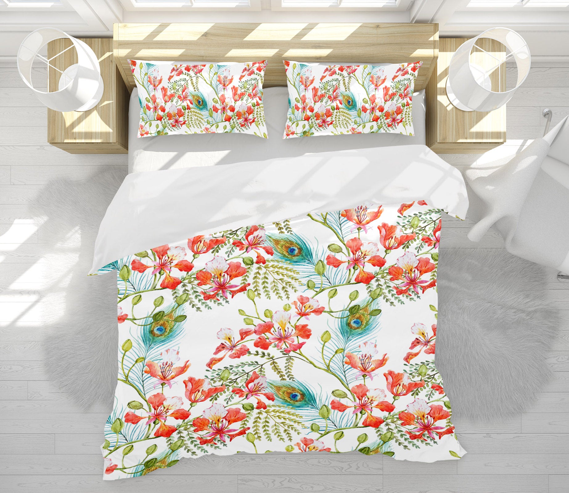 3D Flowers 14222 Bed Pillowcases Quilt