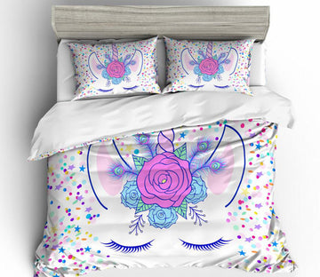 3D Flower Little Stars 1005 Bed Pillowcases Quilt