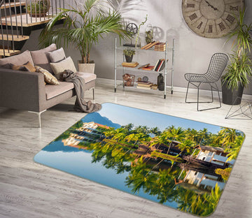3D Jungle House River 77004 Non Slip Rug Mat