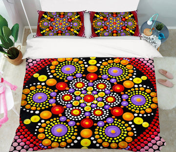 3D Color Circle Pattern 59036 Bed Pillowcases Quilt