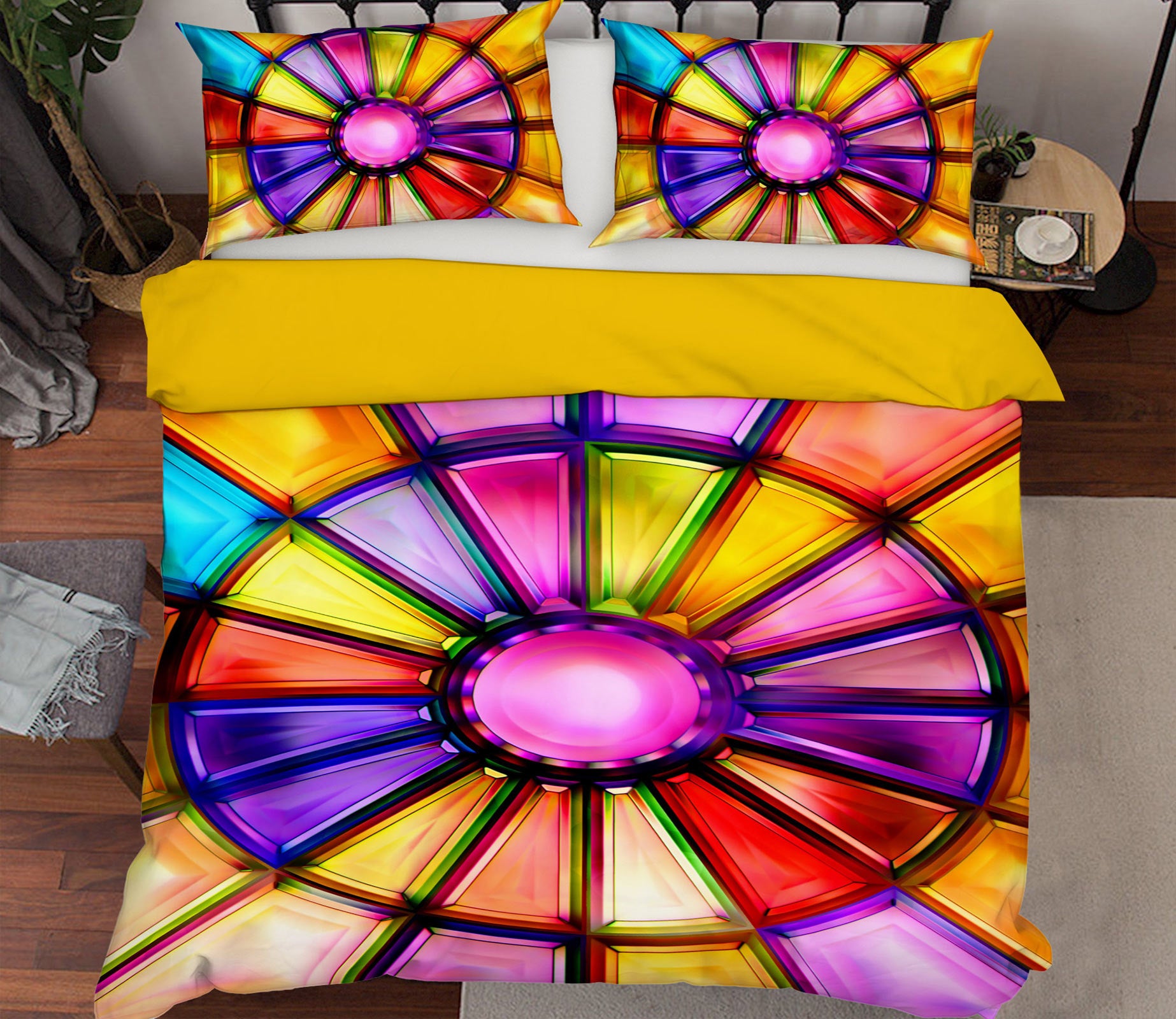 3D Color Circle 13162 Bed Pillowcases Quilt