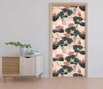 3D Lotus 25141 Door Mural