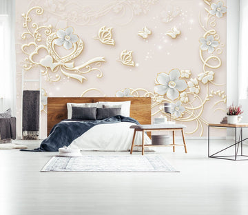3D Pink Rose 1521 Wall Murals Wallpaper AJ Wallpaper 2 