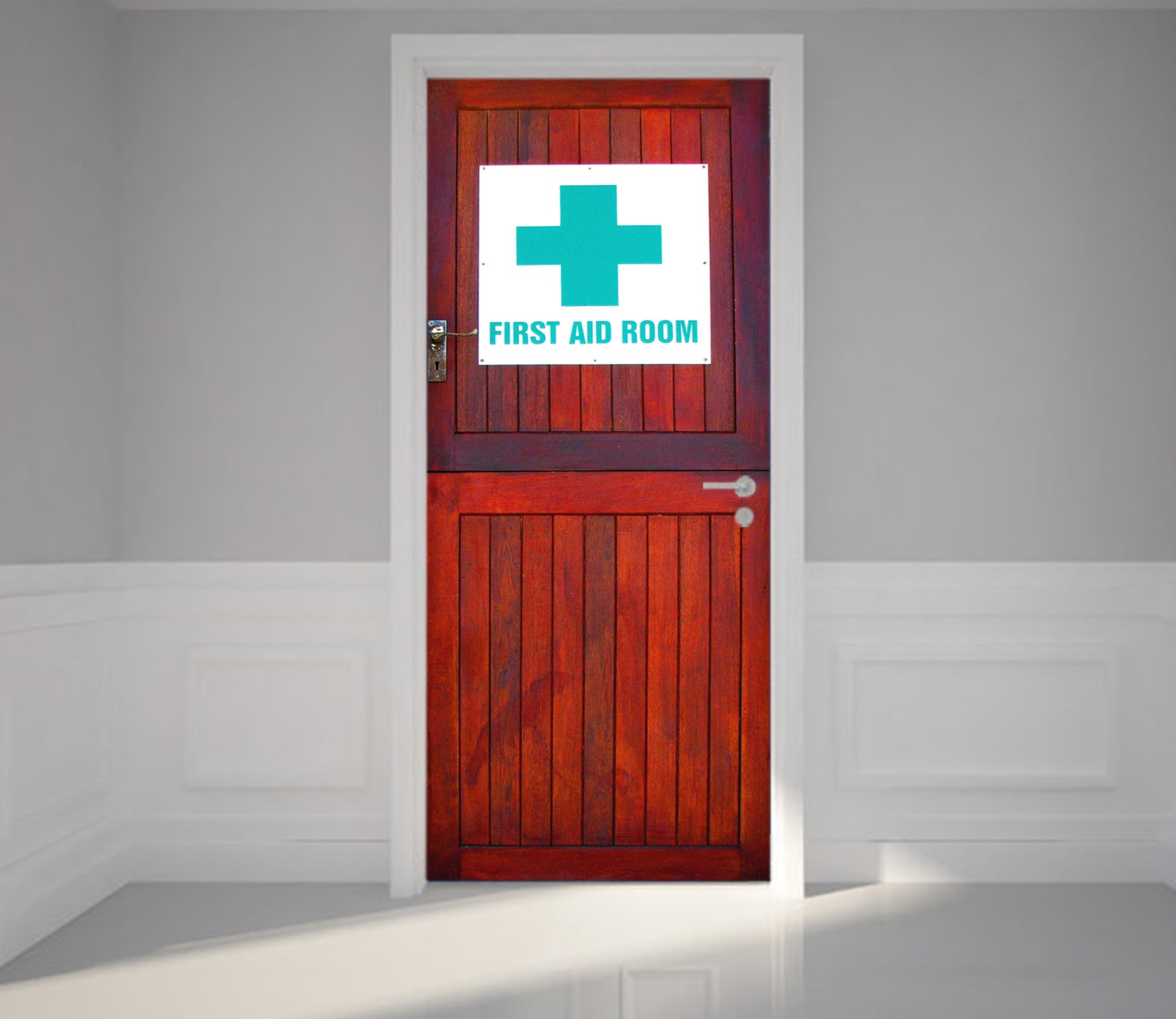 3D Hospital Red 001 Door Mural