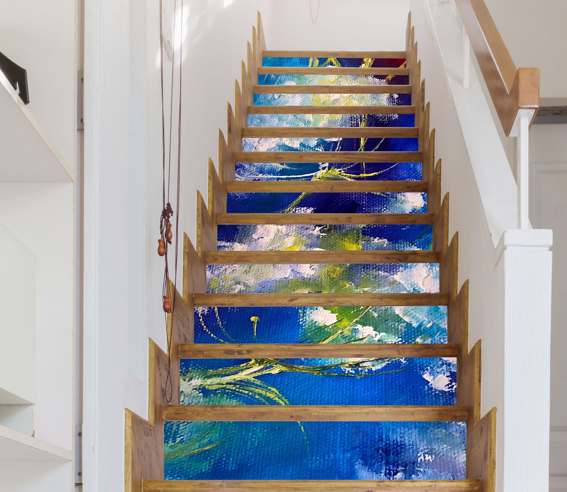 3D White Flower 2029 Skromova Marina Stair Risers