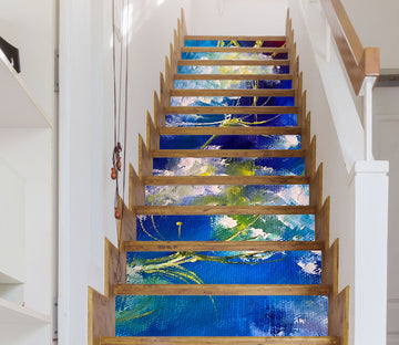 3D White Flower 2029 Skromova Marina Stair Risers