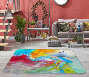 3D Multicolored Pattern 27102 Non Slip Rug Mat