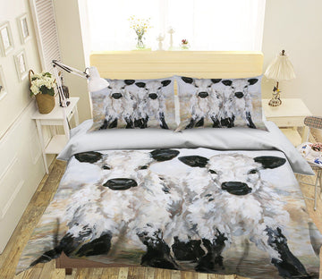 3D Small Cow 028 Debi Coules Bedding Bed Pillowcases Quilt Quiet Covers AJ Creativity Home 