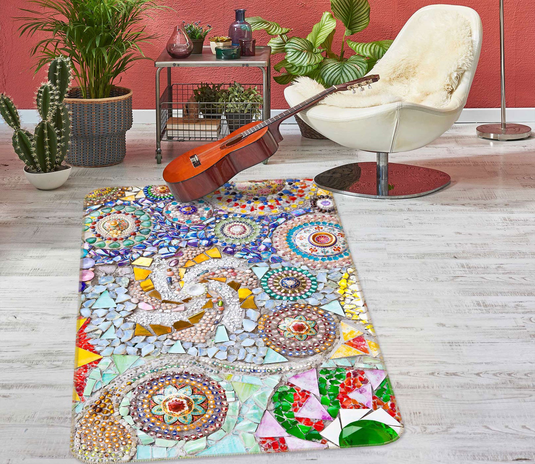 3D Colorful Pattern 33040 Non Slip Rug Mat