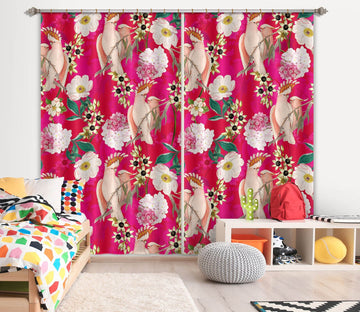 3D Pink Flowers 131 Uta Naumann Curtain Curtains Drapes Curtains AJ Creativity Home 