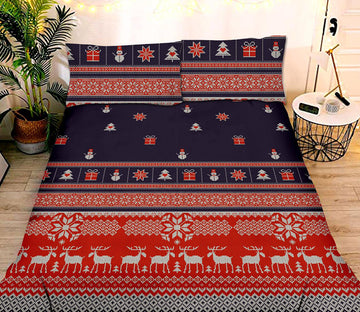 3D Christmas Pattern 45236 Christmas Quilt Duvet Cover Xmas Bed Pillowcases