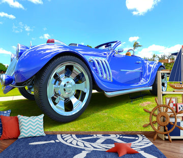 3D Convertible Park 341 Vehicle Wall Murals