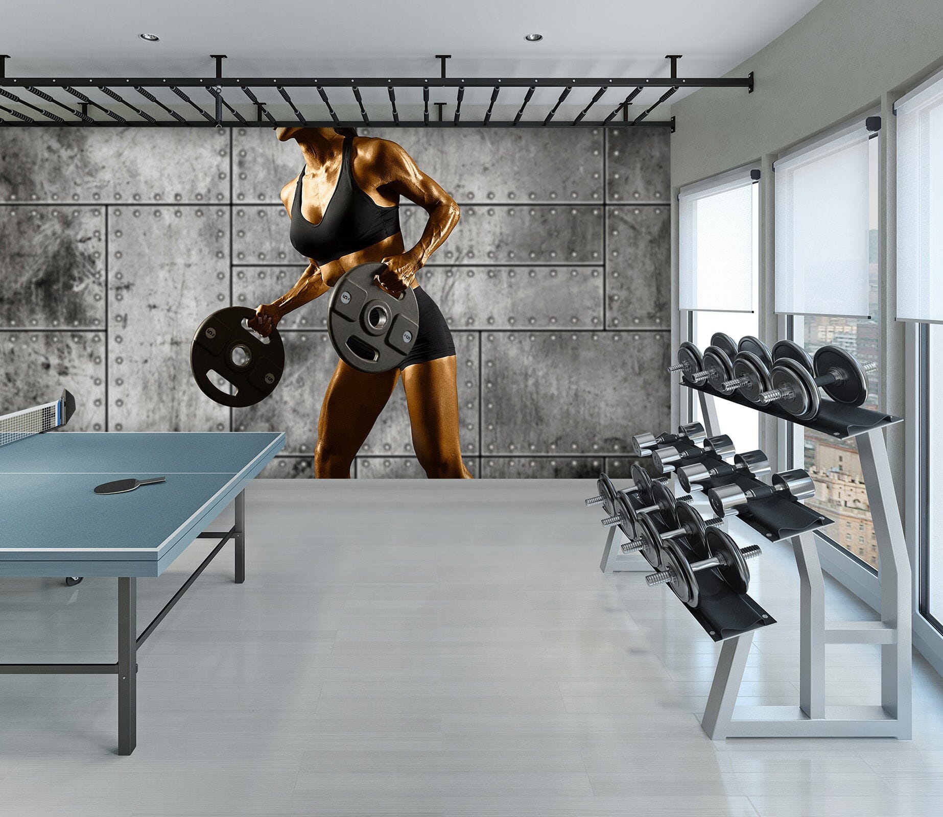 3D Fitness Iron 299 Wall Murals Wallpaper AJ Wallpaper 2 