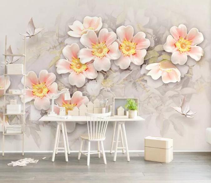 3D Beautiful Flowers 1286 Wall Murals Wallpaper AJ Wallpaper 2 