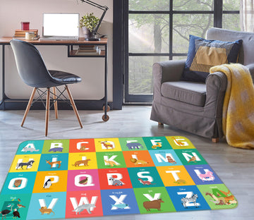 3D English Alphabet 77136 Non Slip Rug Mat