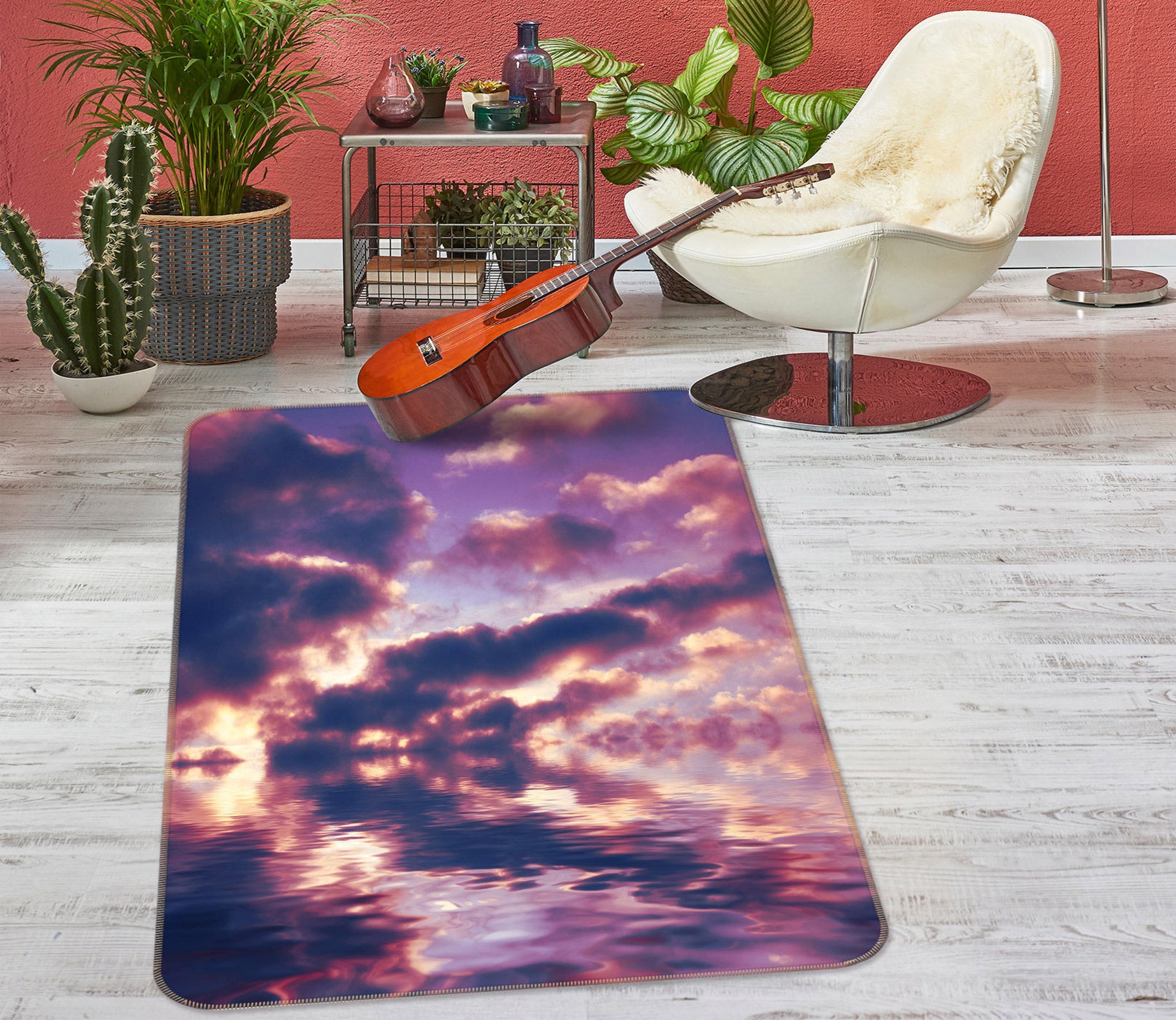 3D Clouds 76106 Non Slip Rug Mat