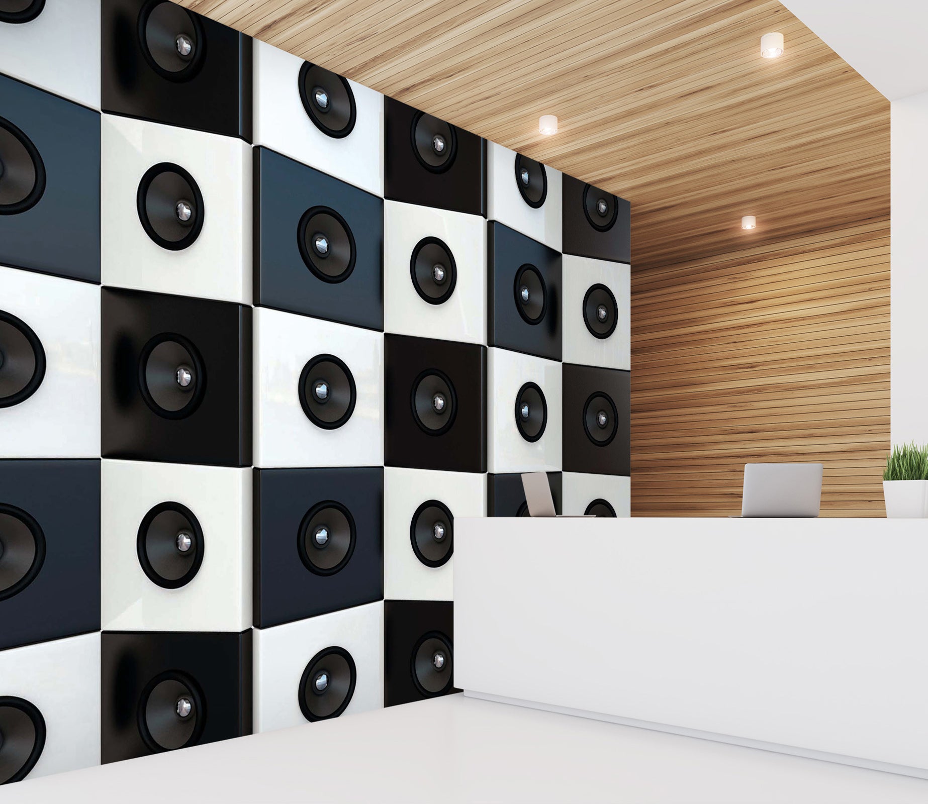 3D White Sound 001 Wall Murals Wallpaper AJ Wallpaper 2 