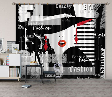 3D Red Lips 785 Curtains Drapes Wallpaper AJ Wallpaper 