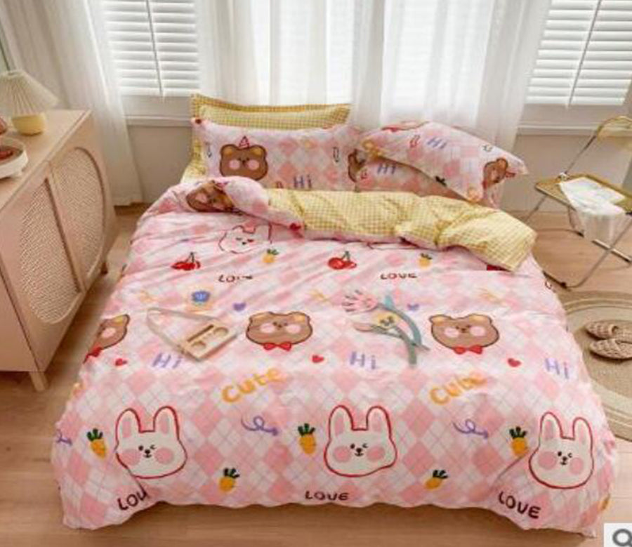 3D Bear Rabbit 40161 Bed Pillowcases Quilt