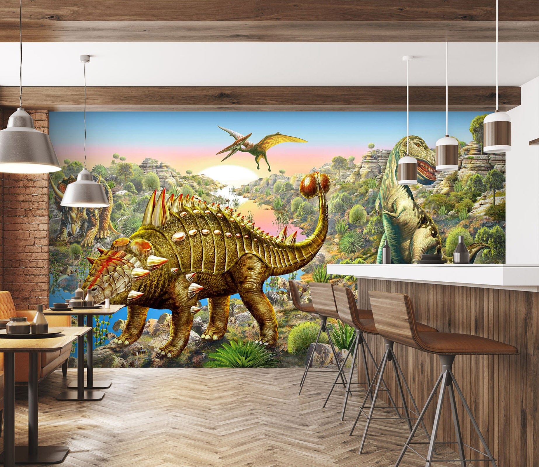 3D Dinosaur World 1401 Adrian Chesterman Wall Mural Wall Murals Wallpaper AJ Wallpaper 2 