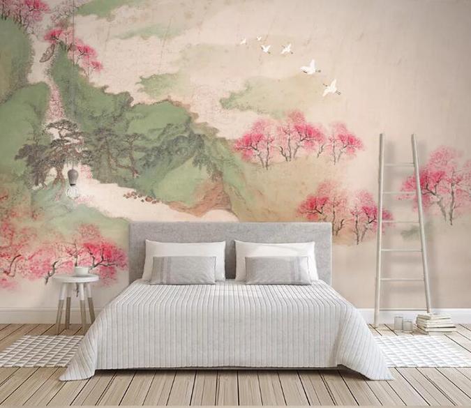 3D Lotus Pond 431 Wall Murals Wallpaper AJ Wallpaper 2 