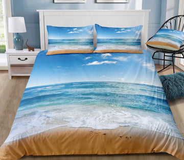 3D Seaside Beach 1105 Bed Pillowcases Quilt
