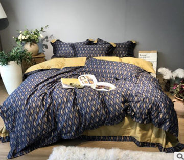 3D Black Yellow Pattern 40038 Bed Pillowcases Quilt